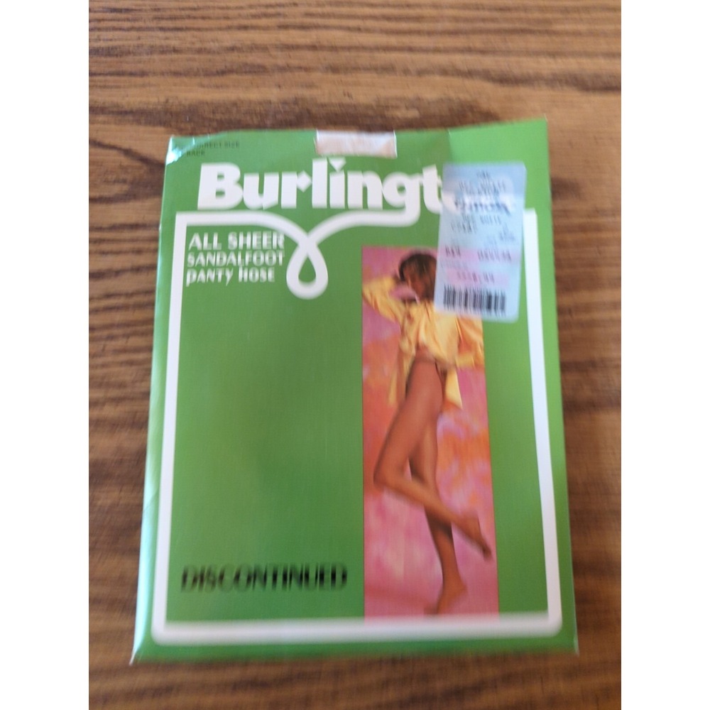 NOS New Vintage Burlington Sheer Pantyhose Sandalfoot Off‎ White Medium